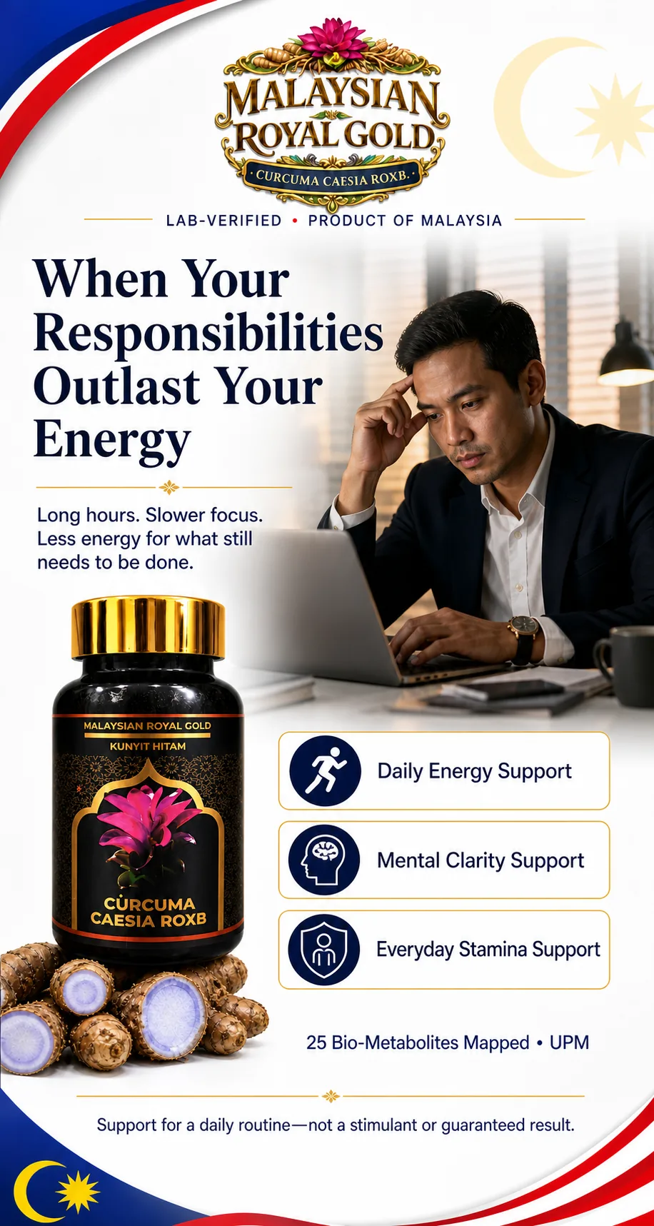 Curcuma Caesia Roxb Capsules: Energy & Focus Support
