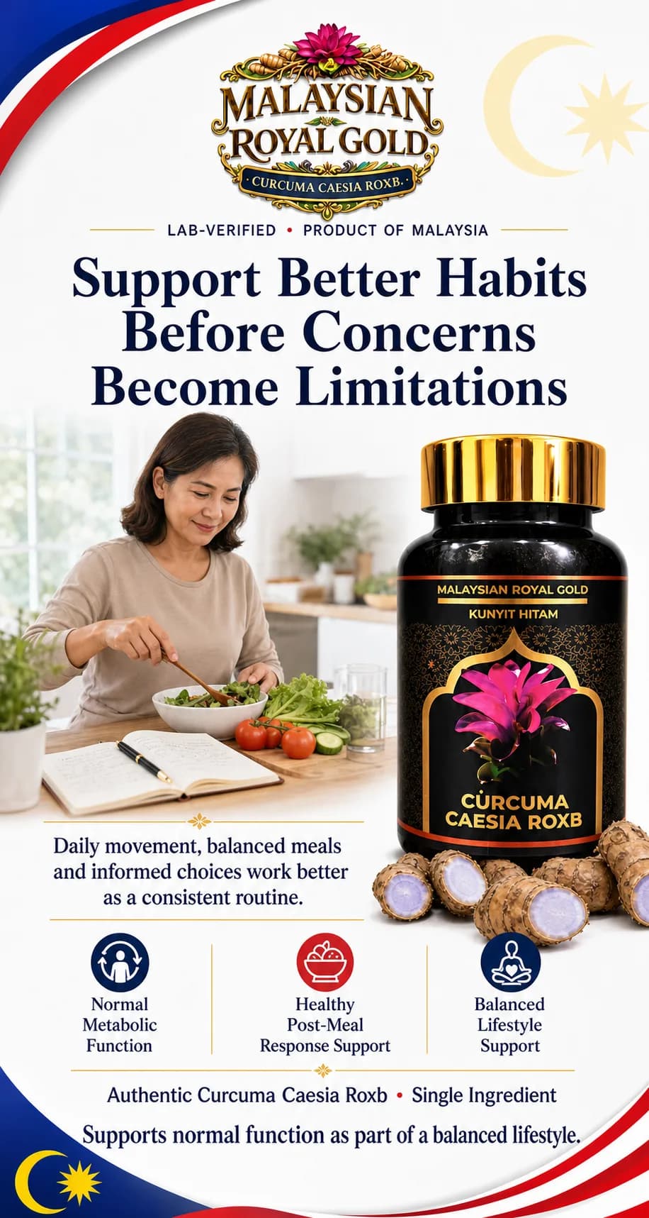 Curcuma Caesia Roxb Capsules: Metabolic & Lifestyle Support