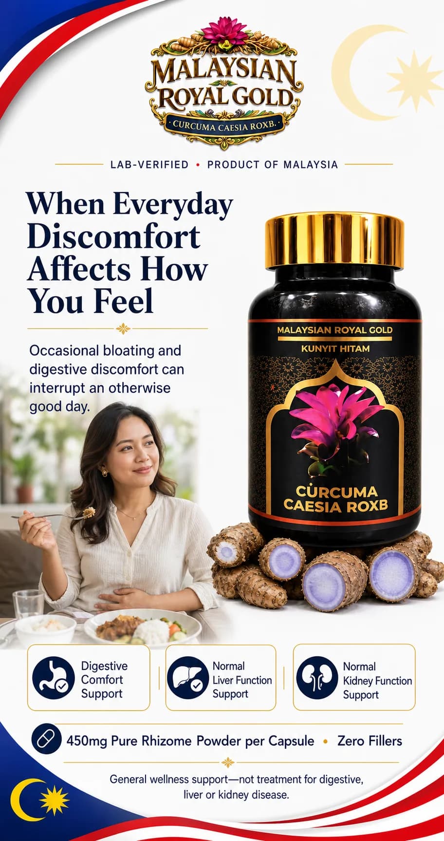 Curcuma Caesia Roxb Capsules: Digestive Wellness