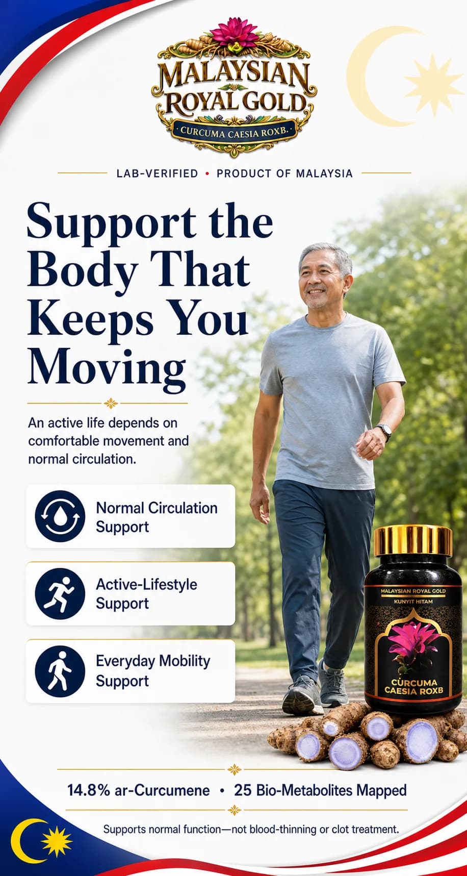 Curcuma Caesia Roxb Capsules: Active Circulation Support