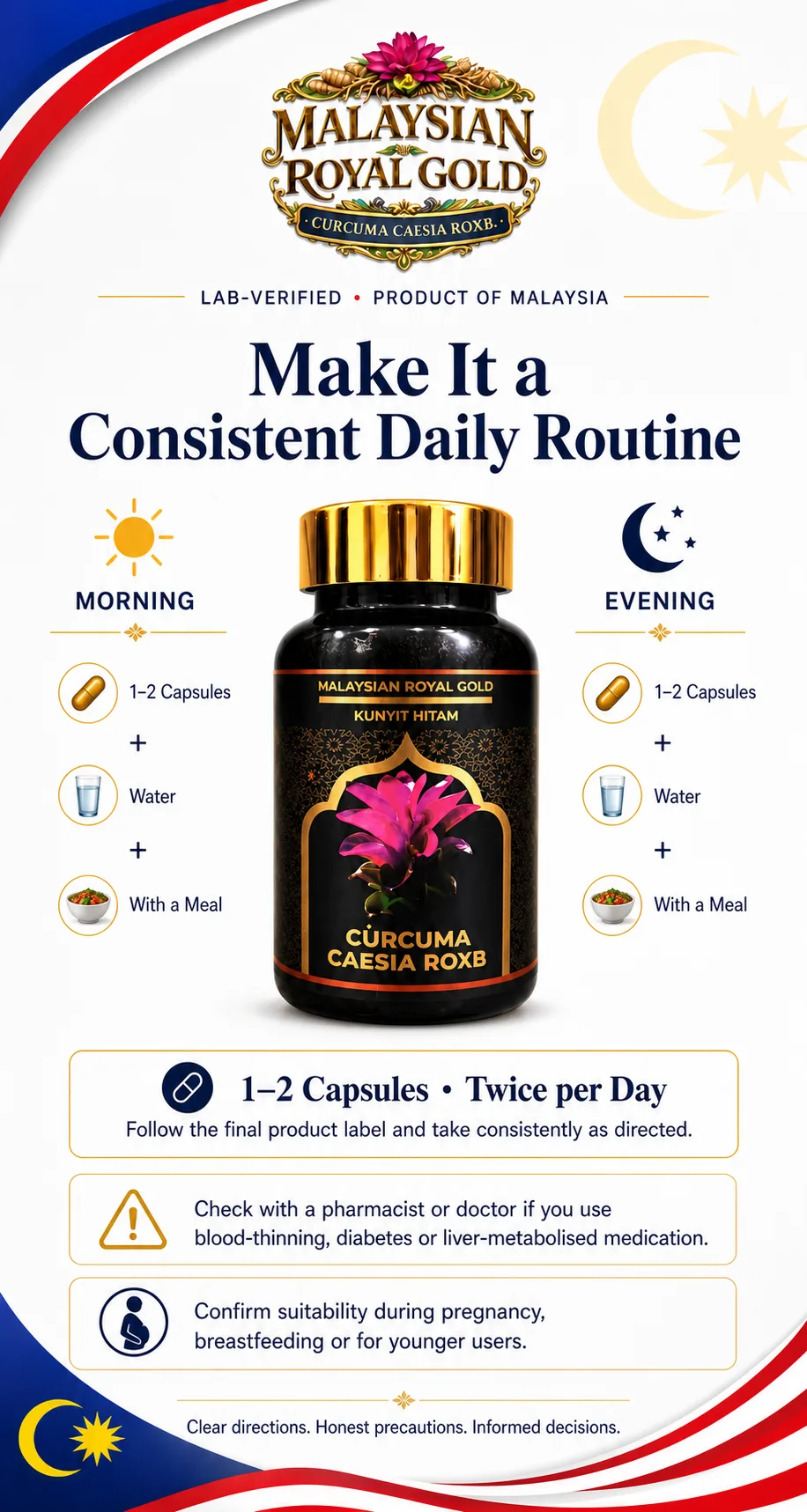Curcuma Caesia Roxb Capsules: Usage Instructions & Precautions