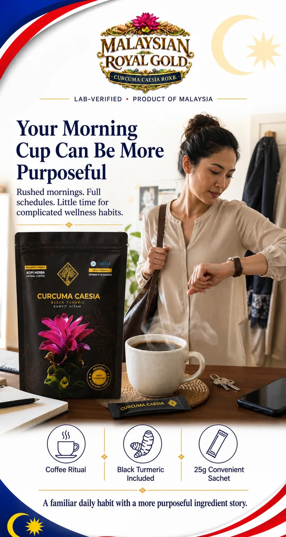 Curcuma Caesia Kopi Herba: Morning Routine